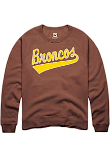 Summit Sportswear Western Michigan Broncos Mens Brown Tail Long Sleeve Crew Sweatshirt