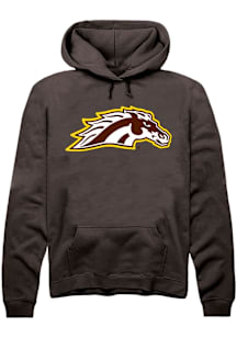 Summit Sportswear Western Michigan Broncos Mens Brown Primary Logo Long Sleeve Hoodie