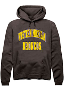 Summit Sportswear Western Michigan Broncos Mens Brown Arch Stack Long Sleeve Hoodie