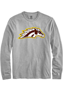 Summit Sportswear Western Michigan Broncos Grey Primary Logo Long Sleeve T Shirt