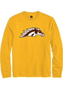 Rally Western Michigan Broncos Gold Primary Logo Long Sleeve T Shirt