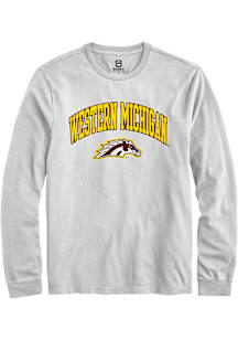 Summit Sportswear Western Michigan Broncos White Arch Logo Long Sleeve T Shirt