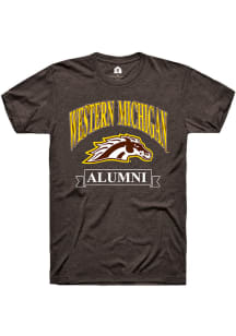 Rally Western Michigan Broncos Brown Alumni Banner Short Sleeve T Shirt