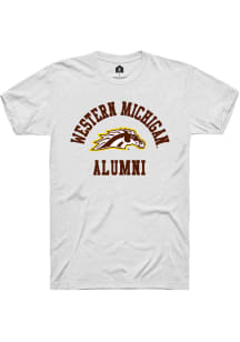 Rally Western Michigan Broncos White Alumni Arch Short Sleeve T Shirt