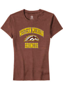 Western Michigan Broncos Brown Summit Sportswear Number 1 Primary Short Sleeve T-Shirt
