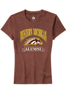 Rally Western Michigan Broncos Womens Brown Alumni Banner Short Sleeve T-Shirt