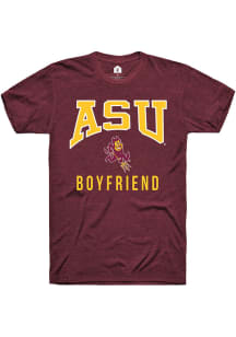 Rally Arizona State Sun Devils Maroon Boyfriend Short Sleeve T Shirt