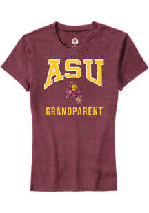 Rally Arizona State Sun Devils Womens Maroon Grandparent Short Sleeve T-Shirt
