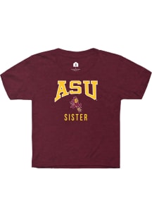 Rally Arizona State Sun Devils Youth Maroon Sister Short Sleeve T-Shirt
