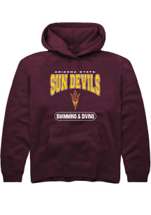 Rally Arizona State Sun Devils Youth Maroon Swimming and Diving Long Sleeve Hoodie