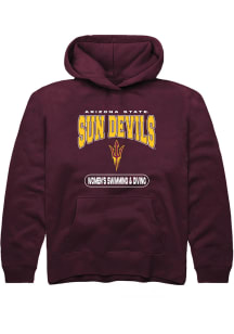 Rally Arizona State Sun Devils Youth Maroon Womens Swimming and Diving Long Sleeve Hoodie