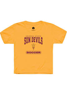 Rally Arizona State Sun Devils Youth Gold Soccer Short Sleeve T-Shirt