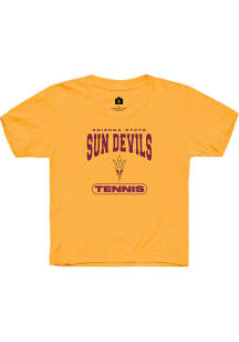 Rally Arizona State Sun Devils Youth Gold Tennis Short Sleeve T-Shirt
