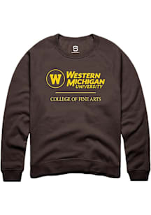 Summit Sportswear Western Michigan Broncos Mens Brown College of Fine Arts Logo Long Sleeve Crew S..