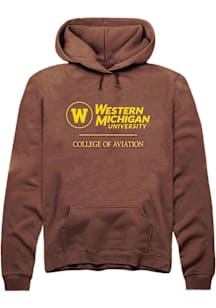 Summit Sportswear Western Michigan Broncos Mens Brown College of Aviation Long Sleeve Hoodie