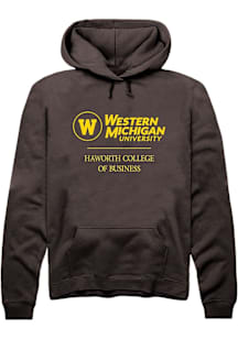 Summit Sportswear Western Michigan Broncos Mens Brown Haworth College of Business Logo Long Sleeve..