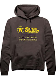 Summit Sportswear Western Michigan Broncos Mens Brown College of Health and Human Services Logo Lo..