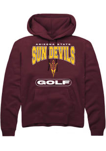 Rally Arizona State Sun Devils Mens Maroon Golf Long Sleeve Hoodie