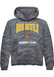 Rally Arizona State Sun Devils Mens Charcoal Swimming and Diving Long Sleeve Hoodie