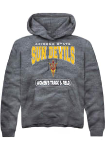 Rally Arizona State Sun Devils Mens Charcoal Womens Track and Field Long Sleeve Hoodie