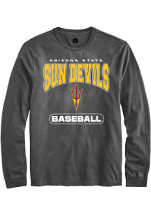 Rally Arizona State Sun Devils Charcoal Baseball Long Sleeve T Shirt
