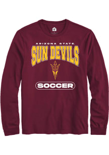 Rally Arizona State Sun Devils Maroon Soccer Long Sleeve T Shirt