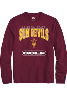 Rally Arizona State Sun Devils Maroon Golf Long Sleeve T Shirt