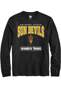 Rally Arizona State Sun Devils Black Womens Tennis Long Sleeve T Shirt