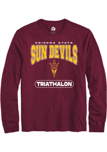 Rally Arizona State Sun Devils Maroon Triathalon Long Sleeve T Shirt