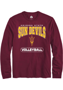 Rally Arizona State Sun Devils Maroon Volleyball Long Sleeve T Shirt