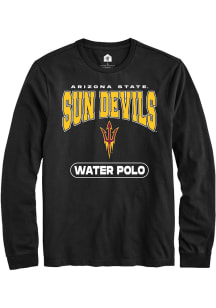 Rally Arizona State Sun Devils Black Water Polo Long Sleeve T Shirt