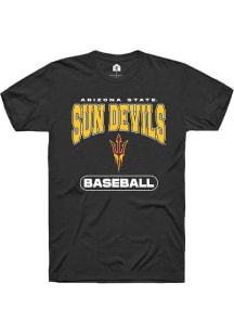 Rally Arizona State Sun Devils Black Baseball Short Sleeve T Shirt