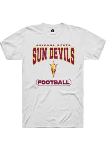 Rally Arizona State Sun Devils White Football Short Sleeve T Shirt