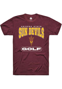 Rally Arizona State Sun Devils Maroon Golf Short Sleeve T Shirt