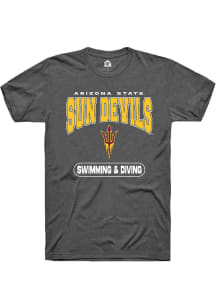 Rally Arizona State Sun Devils Charcoal Swimming and Diving Short Sleeve T Shirt