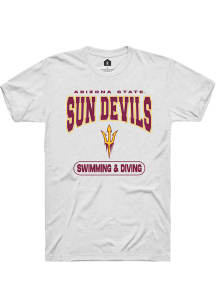 Rally Arizona State Sun Devils White Swimming and Diving Short Sleeve T Shirt