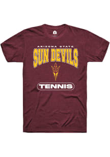 Rally Arizona State Sun Devils Maroon Tennis Short Sleeve T Shirt