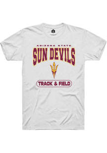 Rally Arizona State Sun Devils White Track and Field Short Sleeve T Shirt