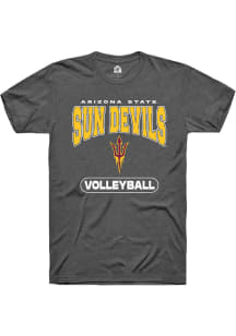 Rally Arizona State Sun Devils Charcoal Volleyball Short Sleeve T Shirt
