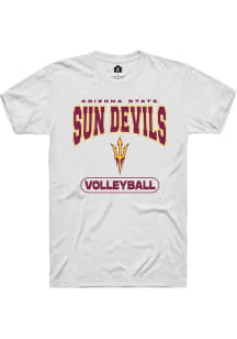 Rally Arizona State Sun Devils White Volleyball Short Sleeve T Shirt