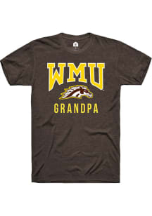 Rally Western Michigan Broncos Brown Grandpa Short Sleeve T Shirt