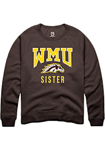 Summit Sportswear Western Michigan Broncos Mens Brown Sister Long Sleeve Crew Sweatshirt