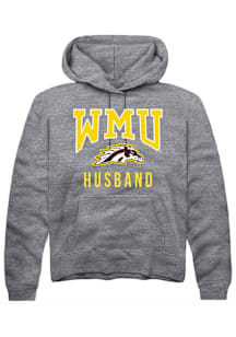 Summit Sportswear Western Michigan Broncos Mens Grey Husband Long Sleeve Hoodie