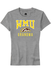 Rally Western Michigan Broncos Womens Grey Grandma Short Sleeve T-Shirt