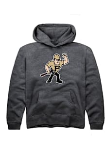 Rally Purdue Boilermakers Youth Charcoal Alt Logo Long Sleeve Hoodie