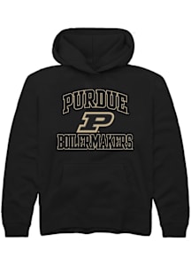 Rally Purdue Boilermakers Youth Black No 1 Long Sleeve Hoodie