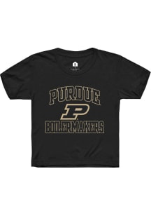 Youth Purdue Boilermakers Black Rally No 1 Short Sleeve T-Shirt