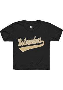 Rally Purdue Boilermakers Youth Black Tailsweep Short Sleeve T-Shirt