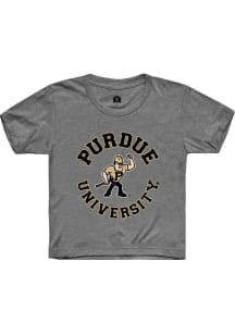 Rally Purdue Boilermakers Youth Grey Circle Short Sleeve T-Shirt