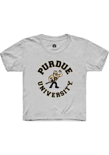 Rally Purdue Boilermakers Youth White Circle Short Sleeve T-Shirt